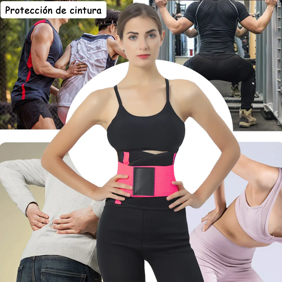 Foto 3 pulgar | Faja Cinturón Para Pesas Mujer, Gym, Trabajo Y Carga, Talla: L Eo Safe Imports Esi-19013 Rosa