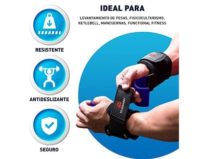 Foto 4 | Ganchos de Levantamiento con Muñequera Ajustable para Ejercicio