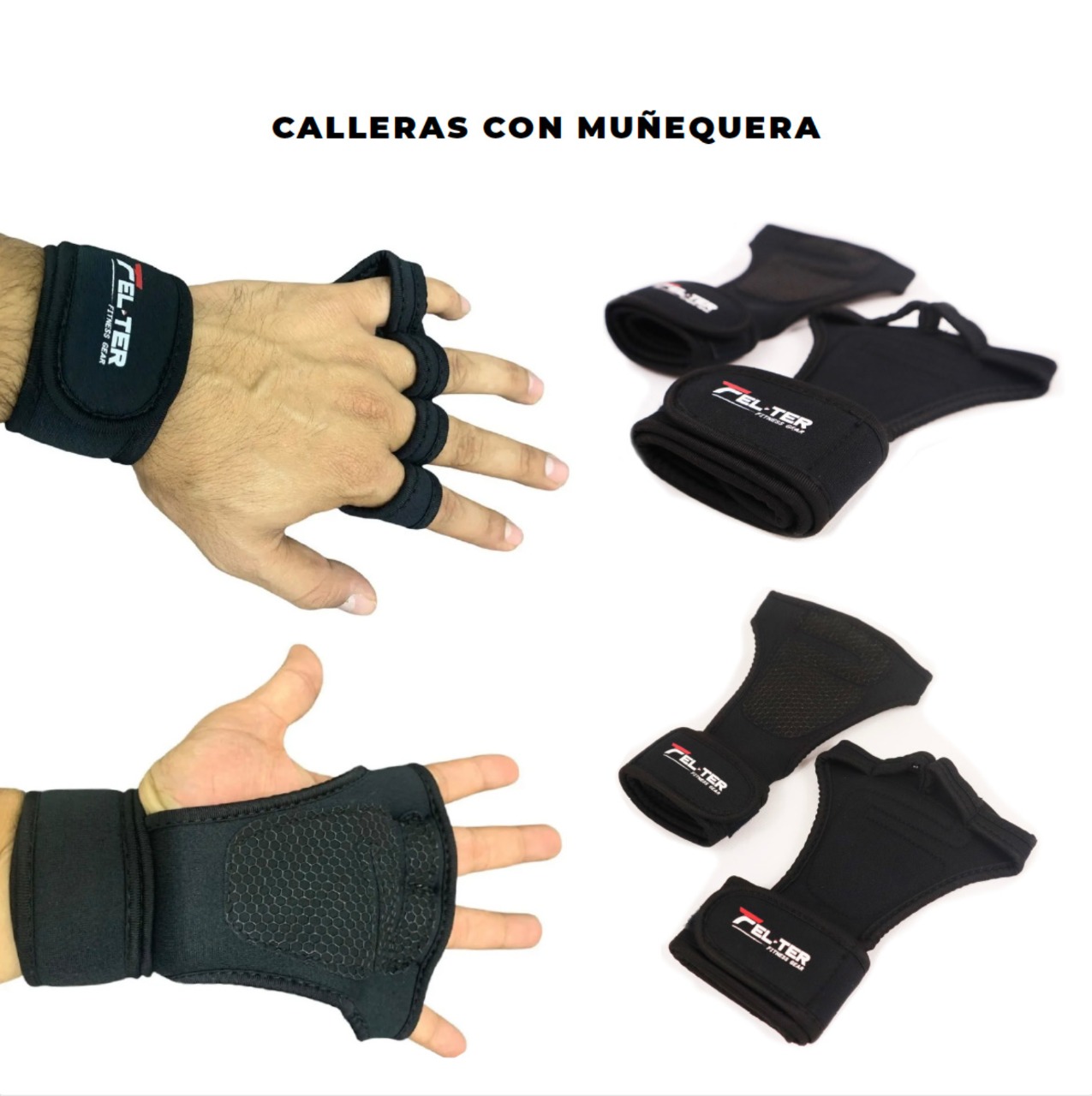 Foto 6 pulgar | Muñequeras Felter Fitness Negras para Entrenamiento Unisex