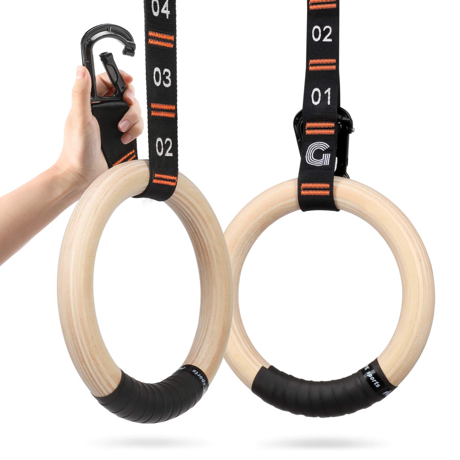 Foto 2 pulgar | Anillas De Gimnasia Gonex De Madera Con Correas Ajustables De 2,7 M - Venta Internacional.