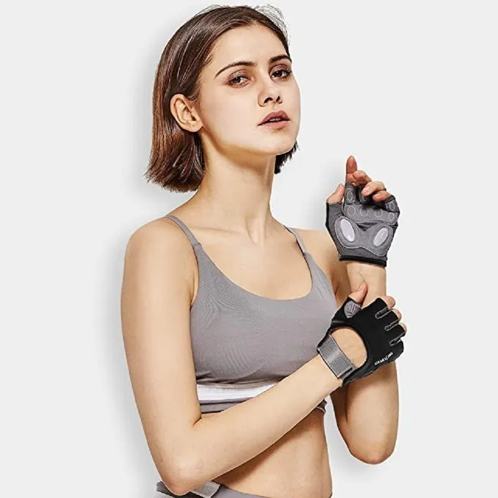 Foto 2 | Guantes para Gym Malubero con Silicona Líquida color Negro-Gris