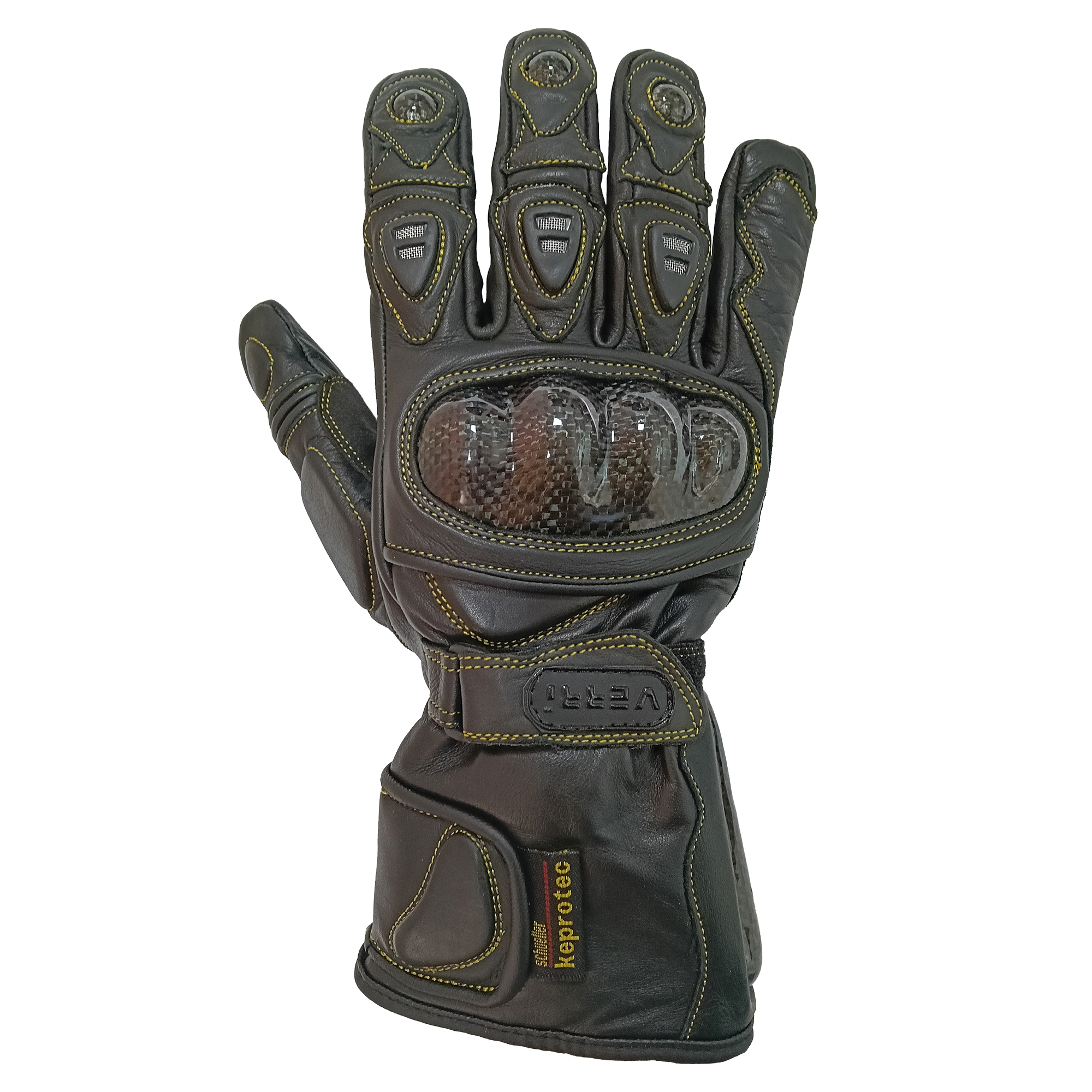 Foto 2 pulgar | Guantes para Motociclista Verri con Protección de Policarbonato Negros