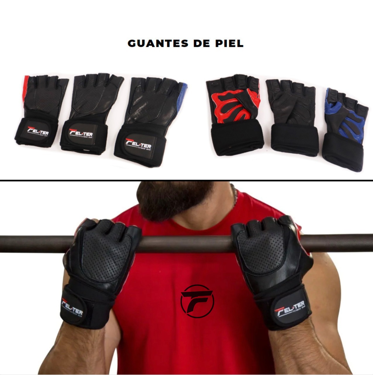 Foto 4 pulgar | Guante de Piel con Muñequera marca Felter Fitness