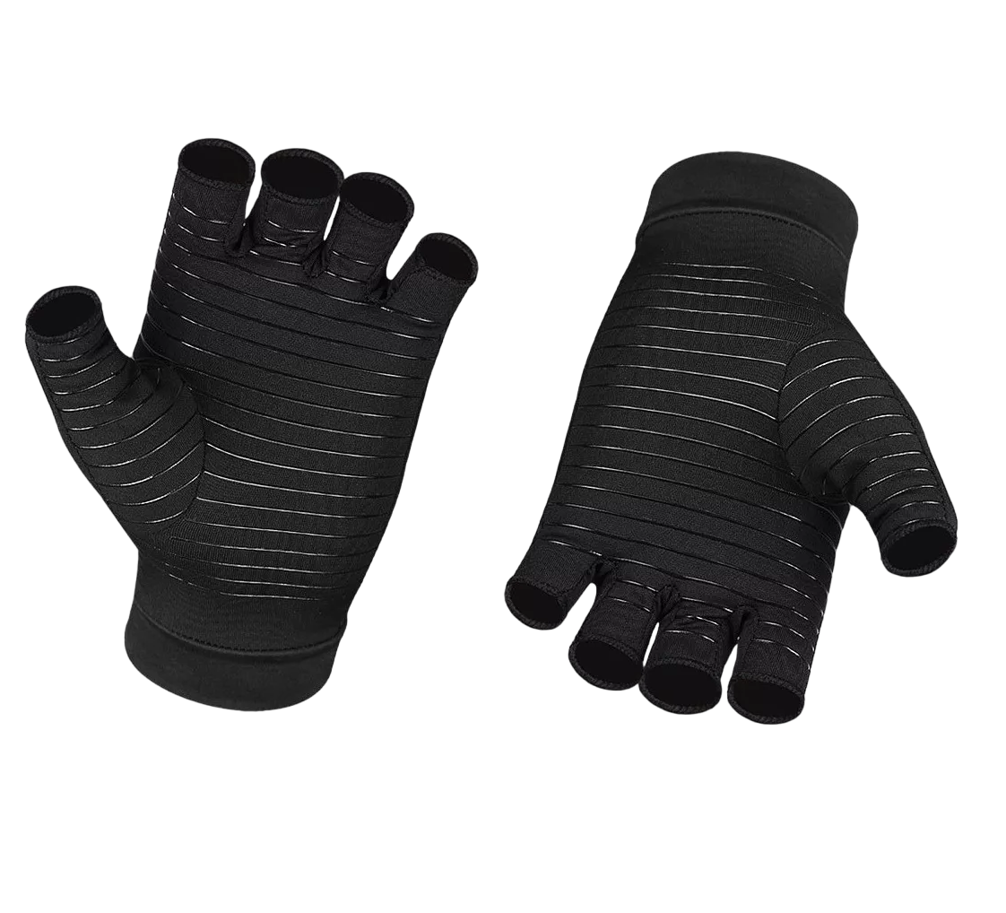 Foto 1 | Guantes de Compresión BELUG color Negro Fibra Cobre Alivia Dolor Talla M