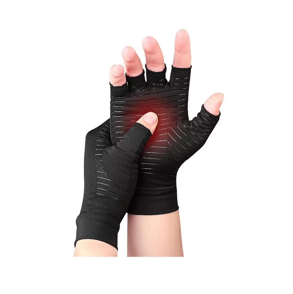 Foto 5 | Guantes de Compresión BELUG color Negro Fibra Cobre Alivia Dolor Talla M
