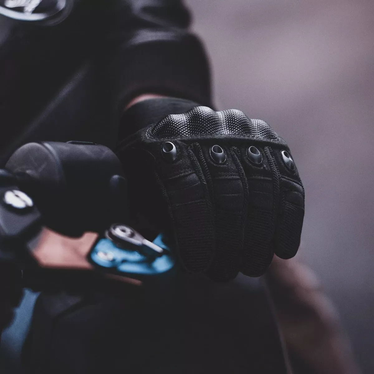 Foto 4 pulgar | Guantes de Motociclista Eo Safe Imports Esi-6202 Aptos para Pantalla Táctil + Mosquetón M Negro
