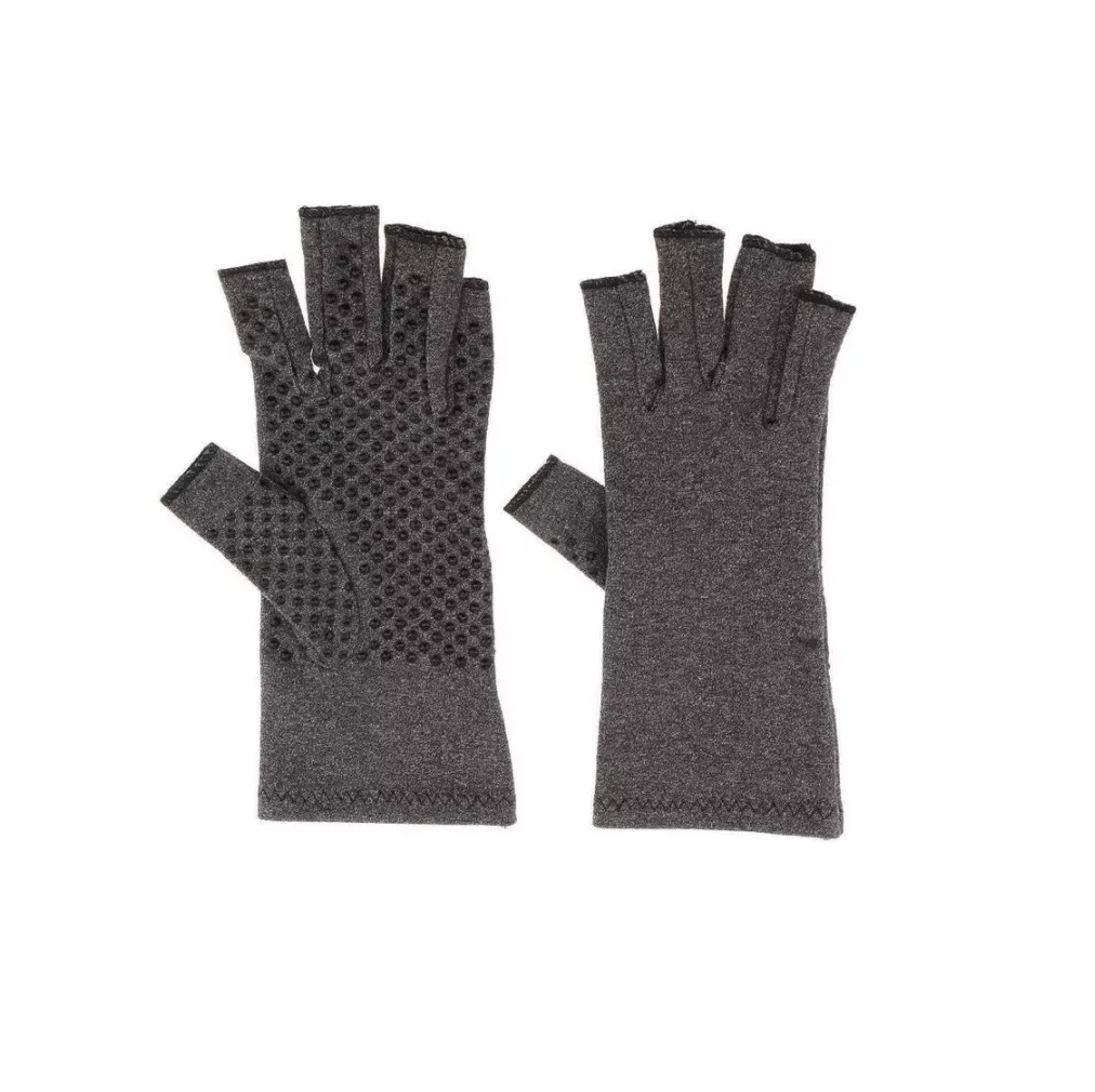 Guantes BELUG color Gris de Compresión y Terapia para Artritis Reumatoide Talla L