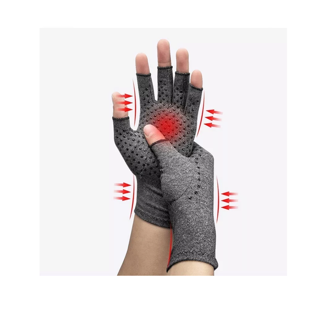 Foto 4 pulgar | Guantes BELUG color Gris de Compresión y Terapia para Artritis Reumatoide Talla L