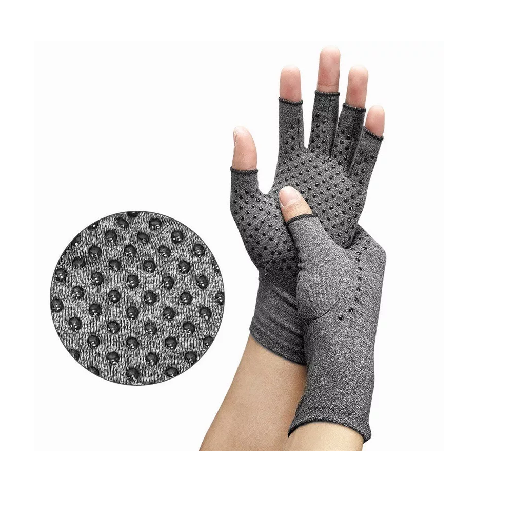 Foto 5 pulgar | Guantes BELUG color Gris de Compresión y Terapia para Artritis Reumatoide Talla L