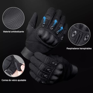 Foto 2 | Guantes de Motociclista Eo Safe Imports ESI-6203 color Negro Talla G/EG Aptos para Pantalla Táctil