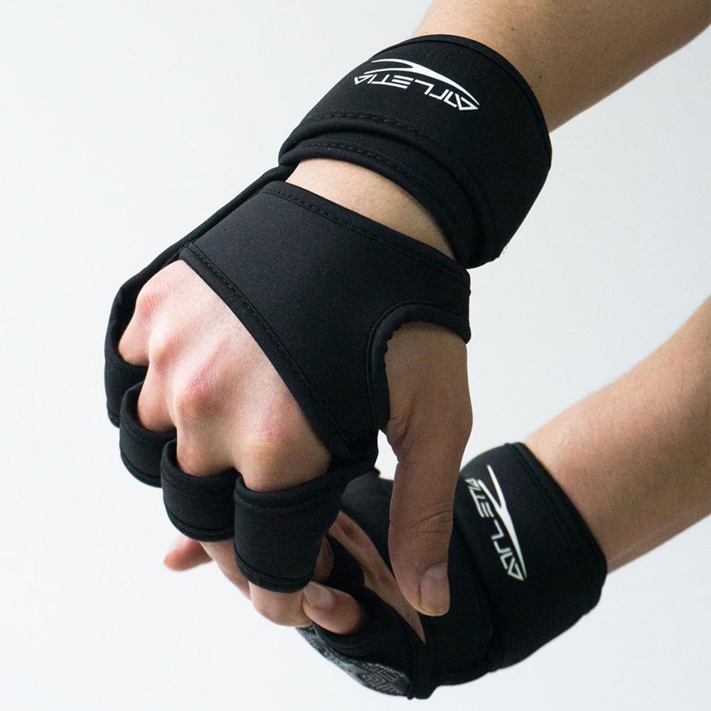 Foto 5 | Guantes Attletia color Negro para Gimnasio con Protección Completa de Muñeca y Palma