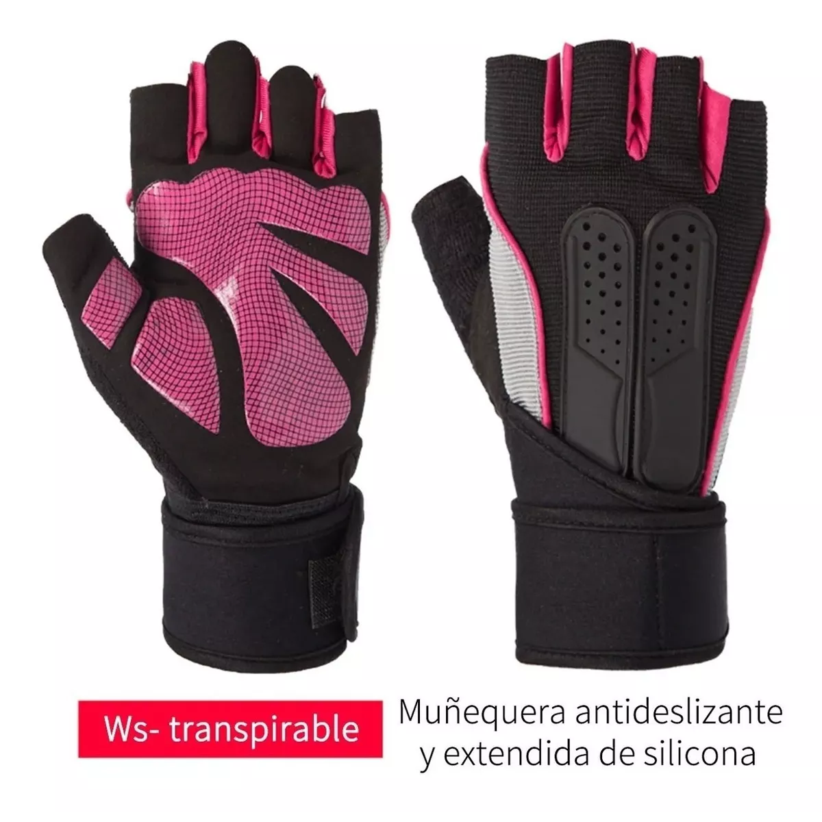 Foto 2 | Guantes Eo Safe Imports Esi-7453 para Gym/Pesas/Crossfit Rosa