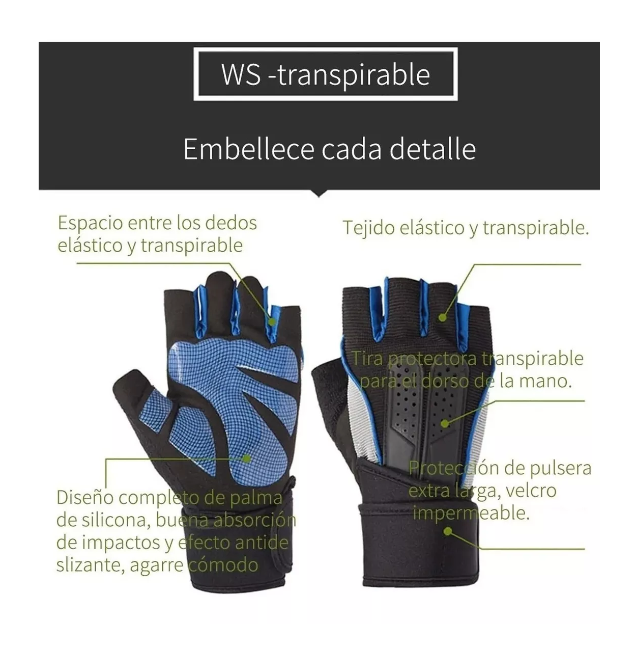 Foto 4 | Guantes Belug color Negro Talla L