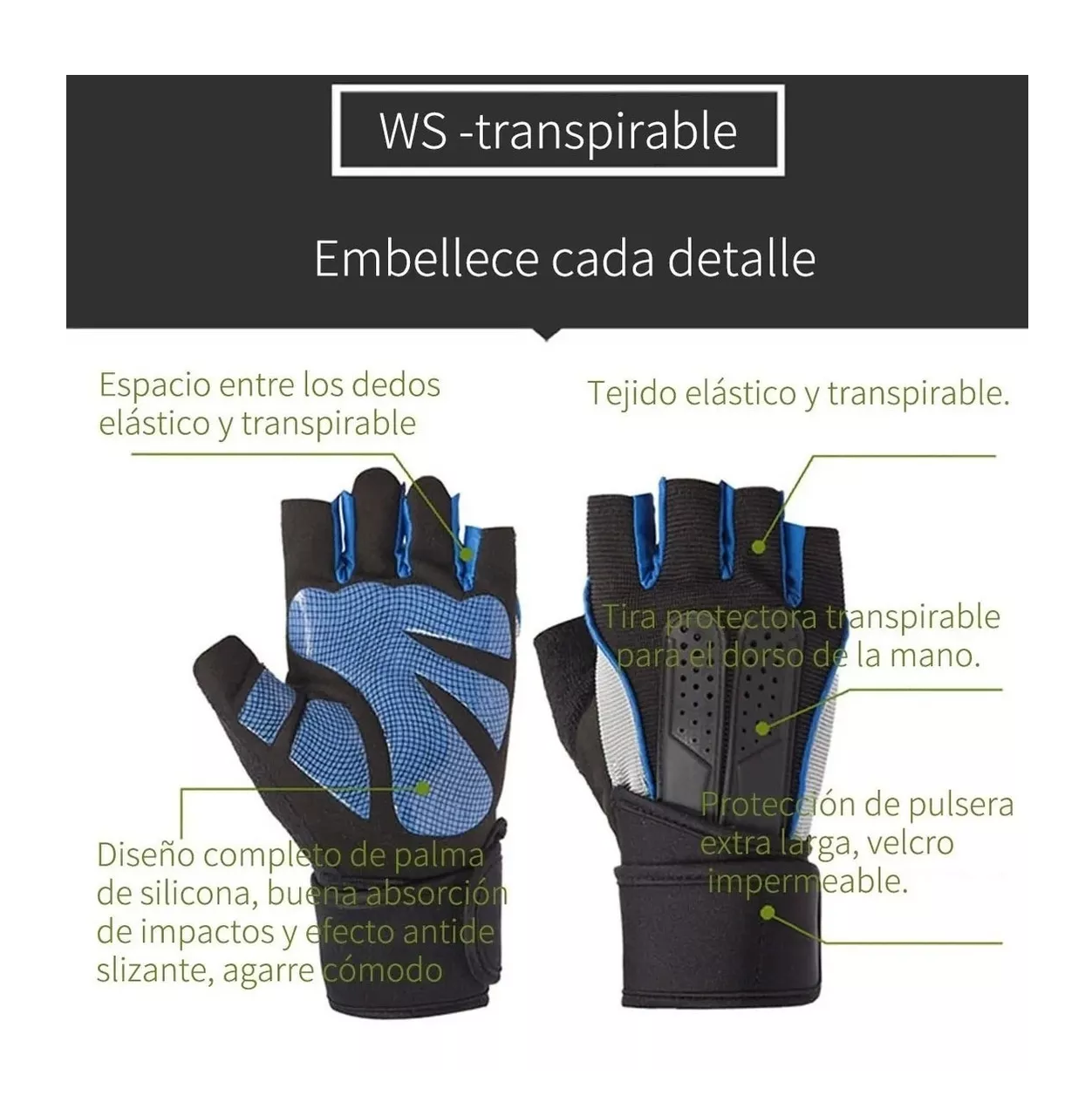 Foto 5 pulgar | Guantes Belug color Negro Talla XL