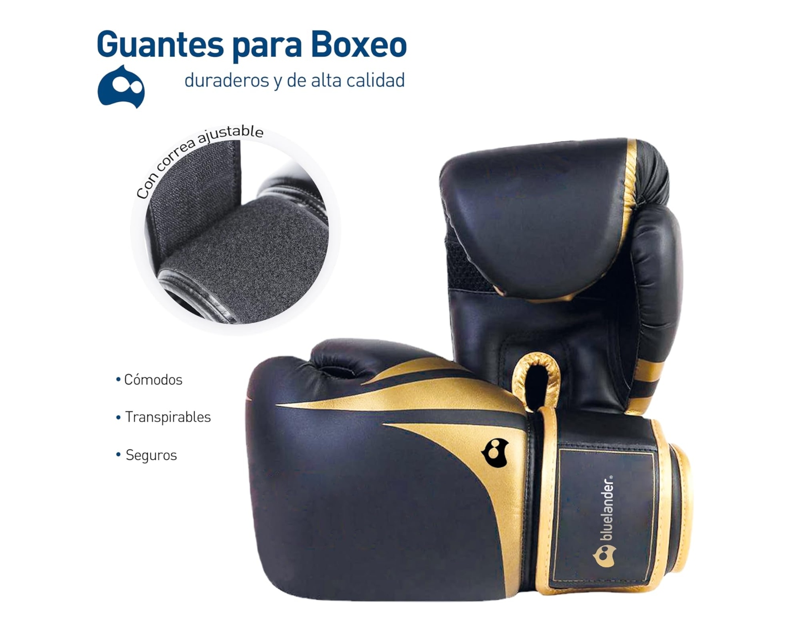 Foto 3 pulgar | Guantes de Boxeo Bluelander color Negro Unisex