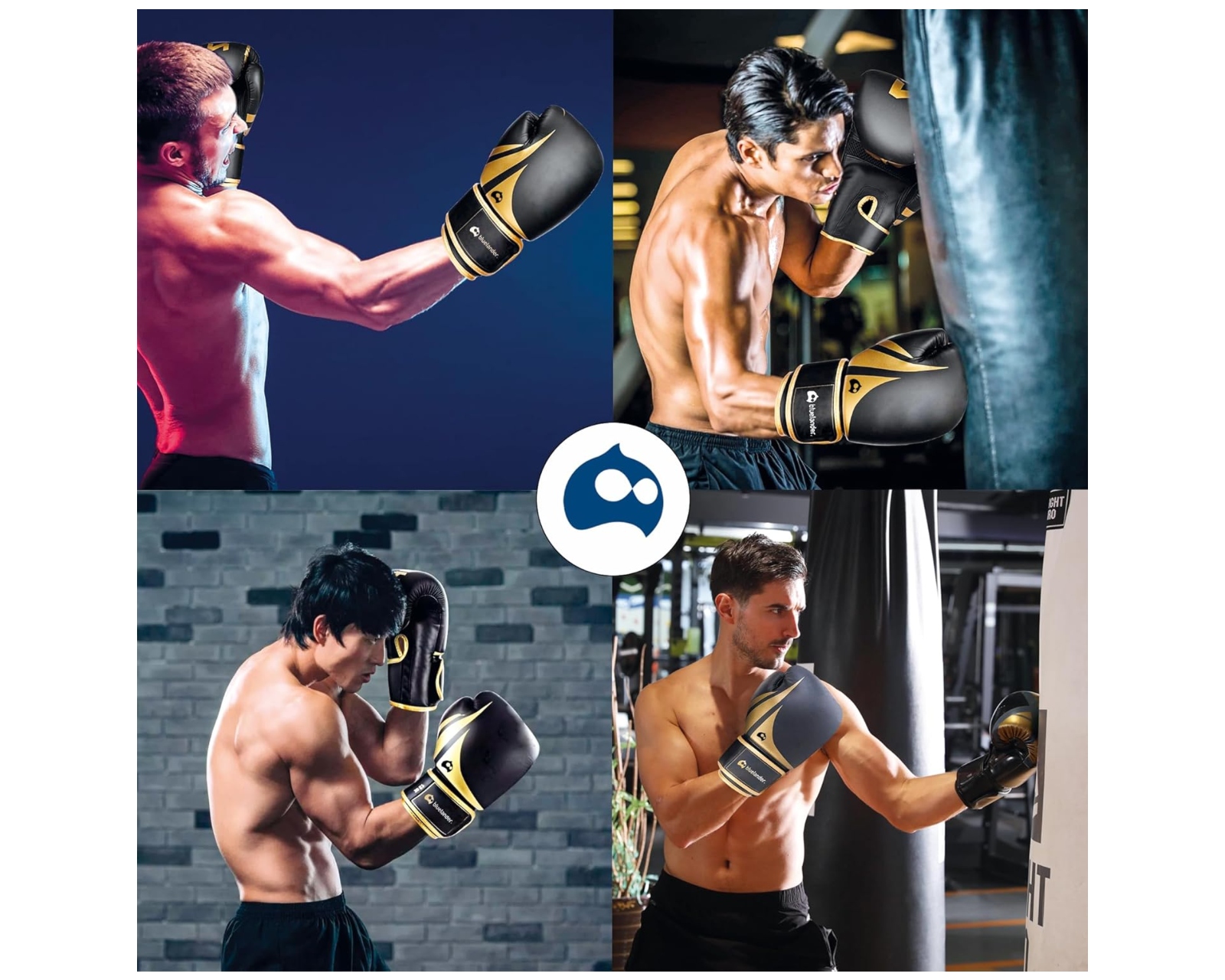Foto 7 | Guantes de Boxeo Bluelander color Negro Unisex