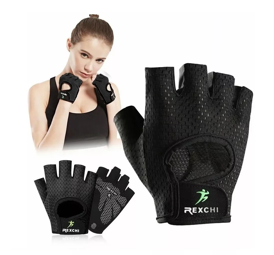 Foto 3 pulgar | Guantes REXCHI Gym Tácticos color Negro Pesas Crossfit Gimnasio Unisex Talla M