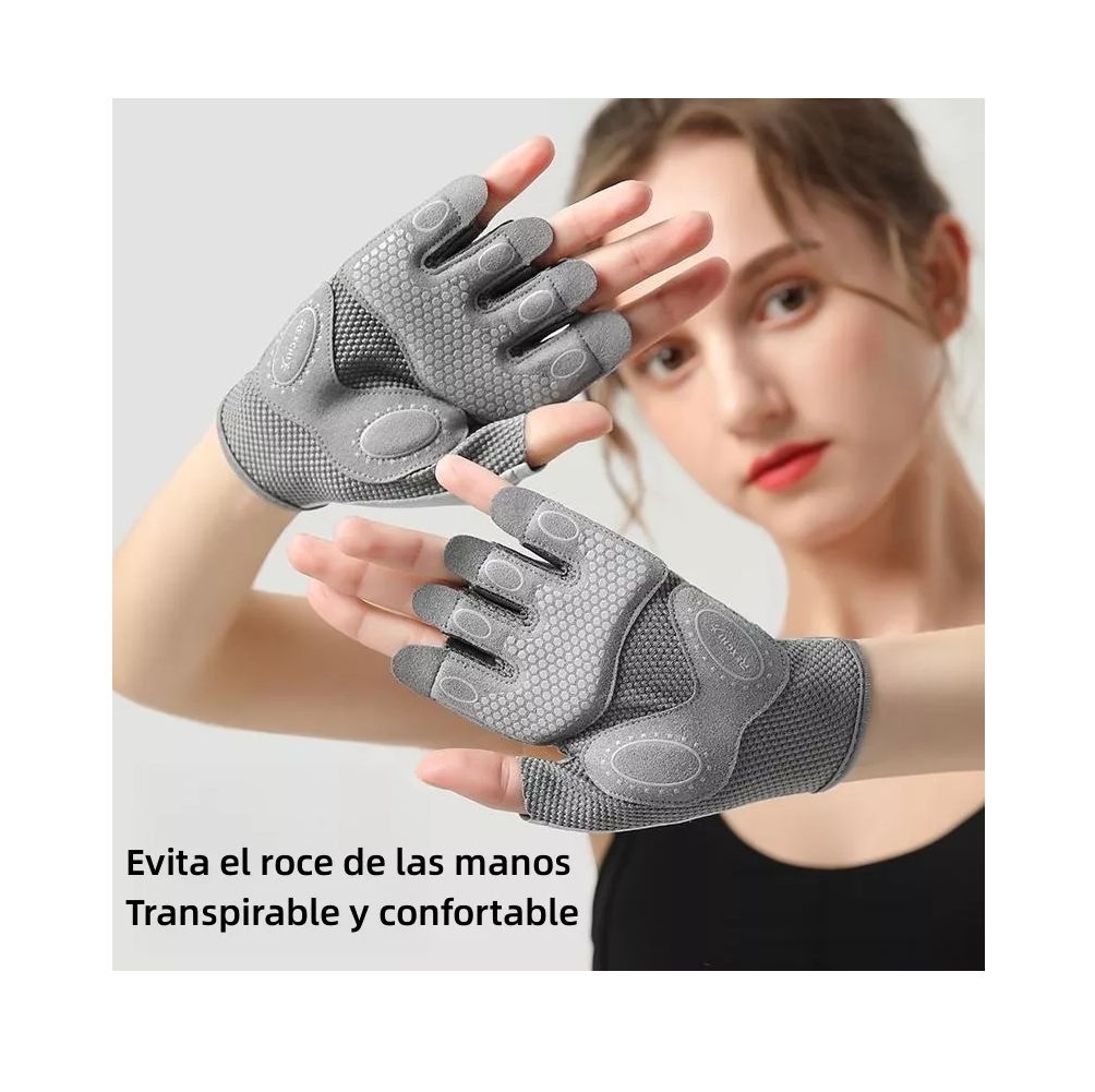 Foto 4 pulgar | Guantes REXCHI Gym Tácticos color Gris Pesas Crossfit Gimnasio Unisex Talla L