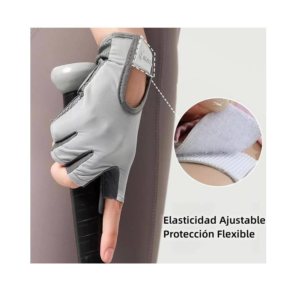 Foto 5 pulgar | Guantes REXCHI Gym Tácticos color Gris Pesas Crossfit Gimnasio Unisex Talla L