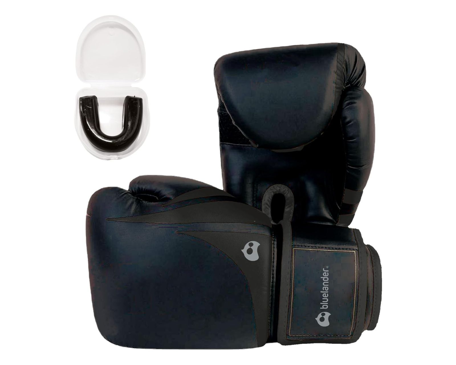 Foto 2 pulgar | Guantes de Box Bluelander Negros Unisex + Protector Bucal Incluido