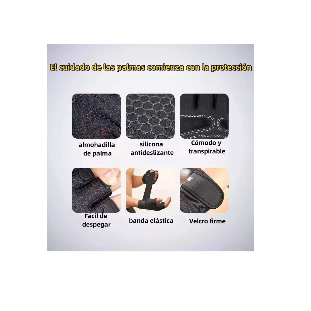 Foto 4 pulgar | Set 3 Pares Guantes Para Levantamiento De Pesas, Ciclismo  Eo Safe Imports Esi-13757 Negro