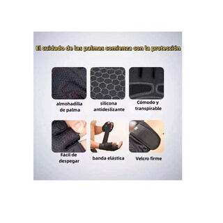 Foto 3 | Set 3 Pares Guantes Para Levantamiento De Pesas, Ciclismo Eo Safe Imports Esi-13757 Negro