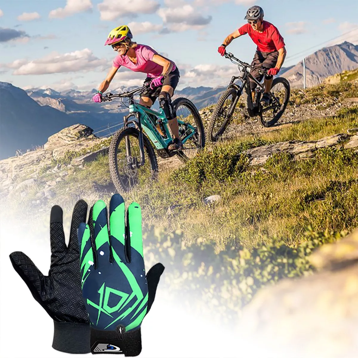 Foto 3 | Guantes Para Ciclismo Eo Safe Imports Esi-13728 Verde