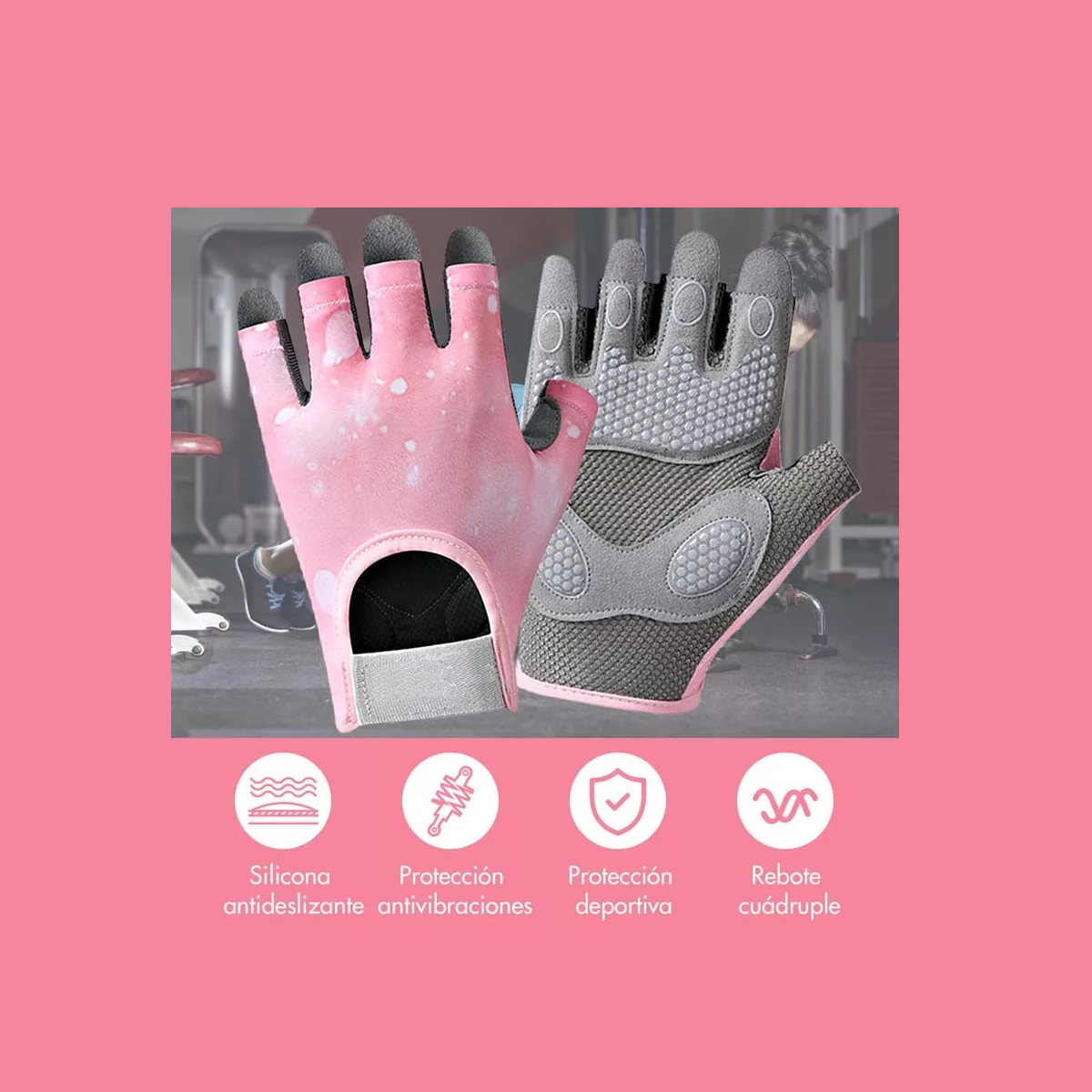 Foto 3 pulgar | Guantes De Gym talla S Eo Safe Imports Esi-14541 Rosa