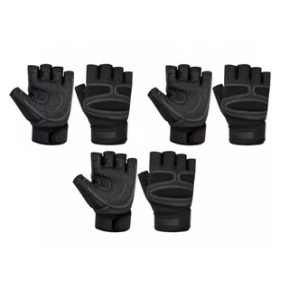 Foto 2 | Kit 3 Pares Guantes Para Levantamiento De Pesas Eo Safe Imports Esi-15424 Negro