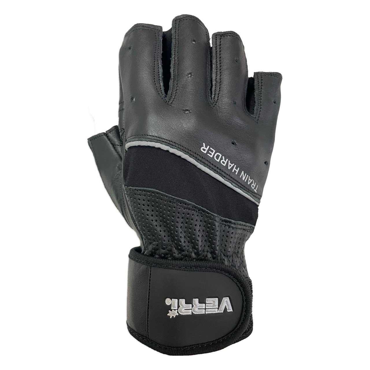 Foto 2 pulgar | Guantes De Gym Verri Color Negro Con Muñequera En Piel