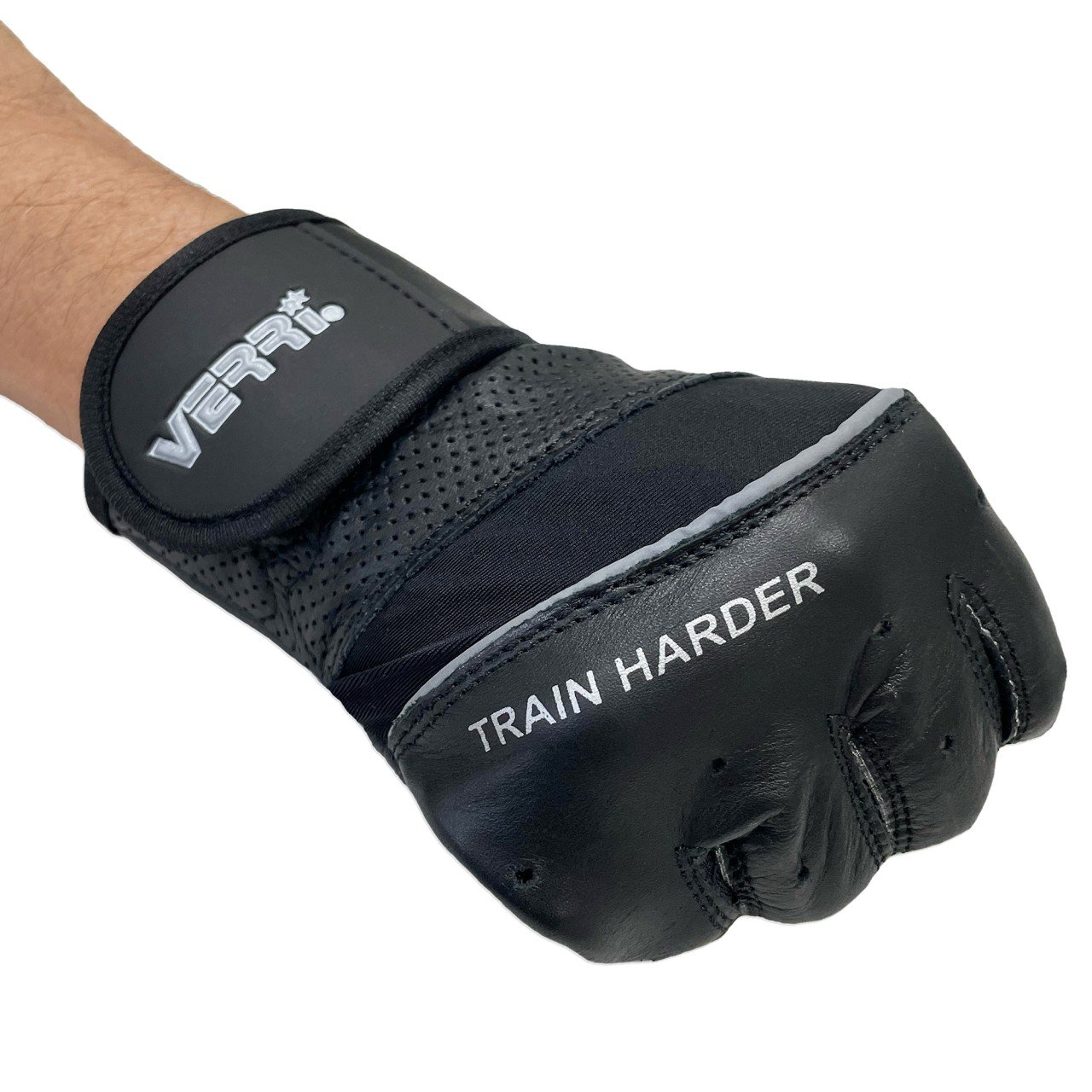 Foto 4 pulgar | Guantes De Gym Verri Color Negro Con Muñequera En Piel
