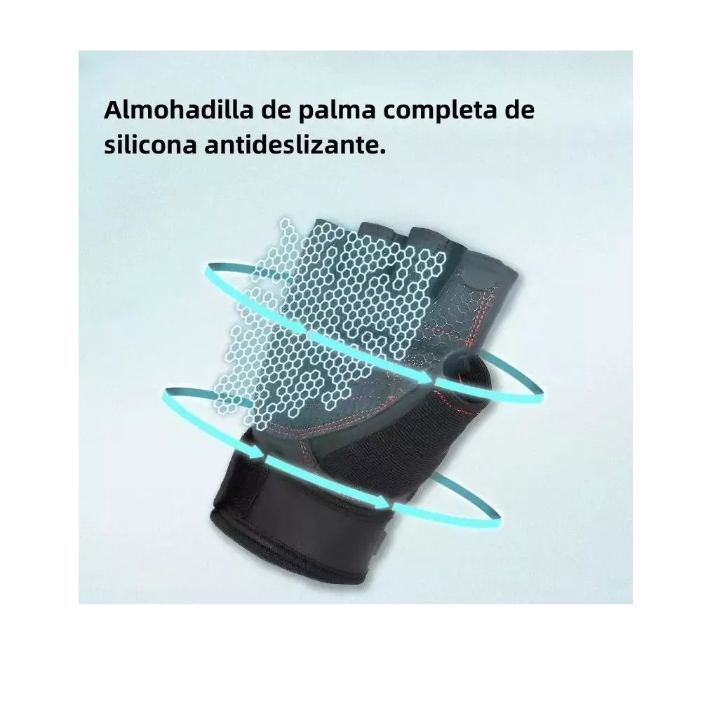 Foto 5 pulgar | Guantes Para Levantamiento De Pesas, Ciclismo 3 Pares Negro