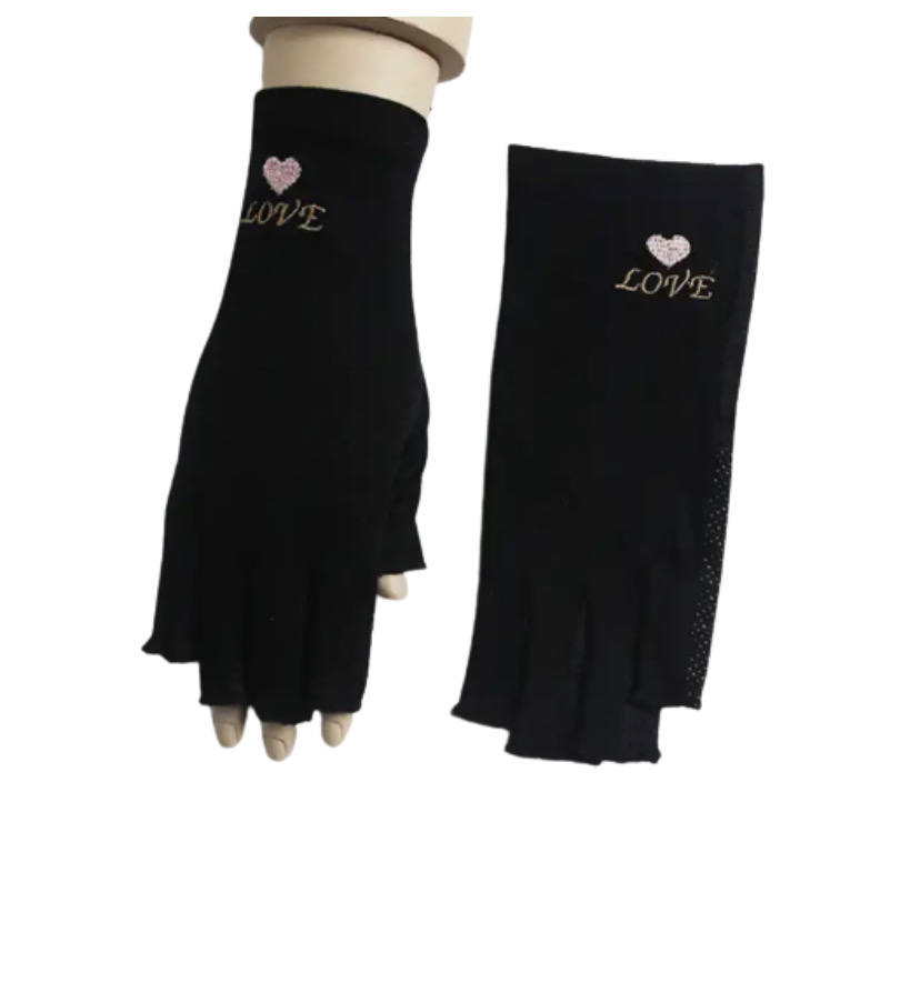 Foto 3 pulgar | 3 Pares De Guantes Antiderrapantes Sin Dedos, Negros, Chuyland, De Algodon, Para Manejar,  Proteger Maquinas De  Gelish