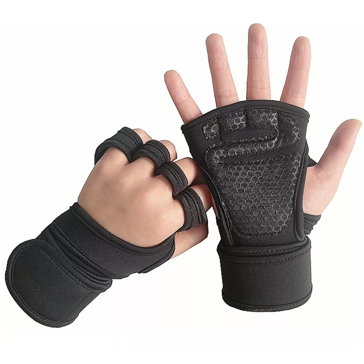 Foto 2 pulgar | Guantes Tacticos De Gym Pesas Crossfit Gimnasio Mujer Hombre Talla L Eo Safe Imports Esi-18244 Negro