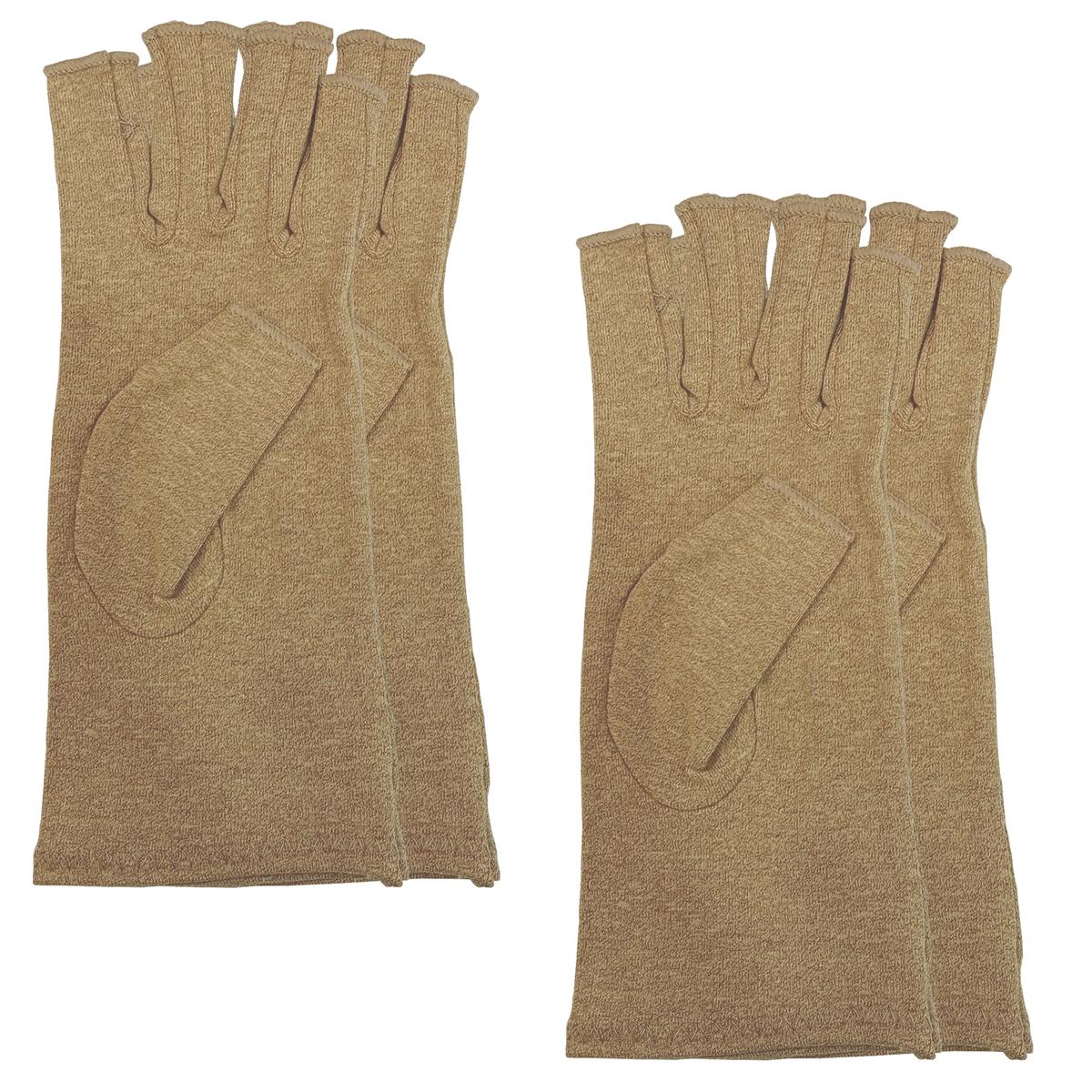 Foto 2 pulgar | Guantes Para Aliviar La Artritis Mxahf-012 Fullmedix 2 Pares Beige
