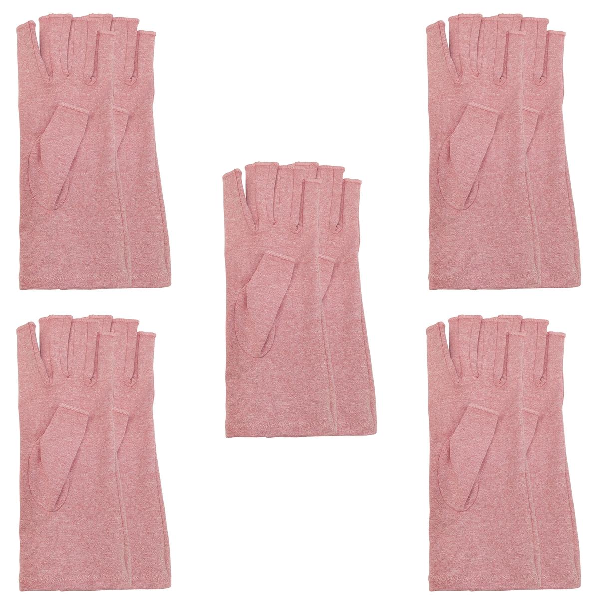 Guantes Sin Dedos Para Terapia Mxahk-005 Fullmedix 5 Pares Rosa