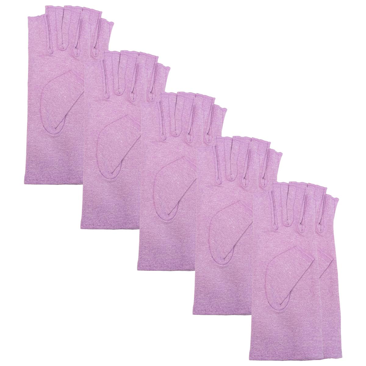 Foto 2 pulgar | Guantes Medio Dedo Ergonómico Mxahj-005 Fullmedix 5 Pares Morado