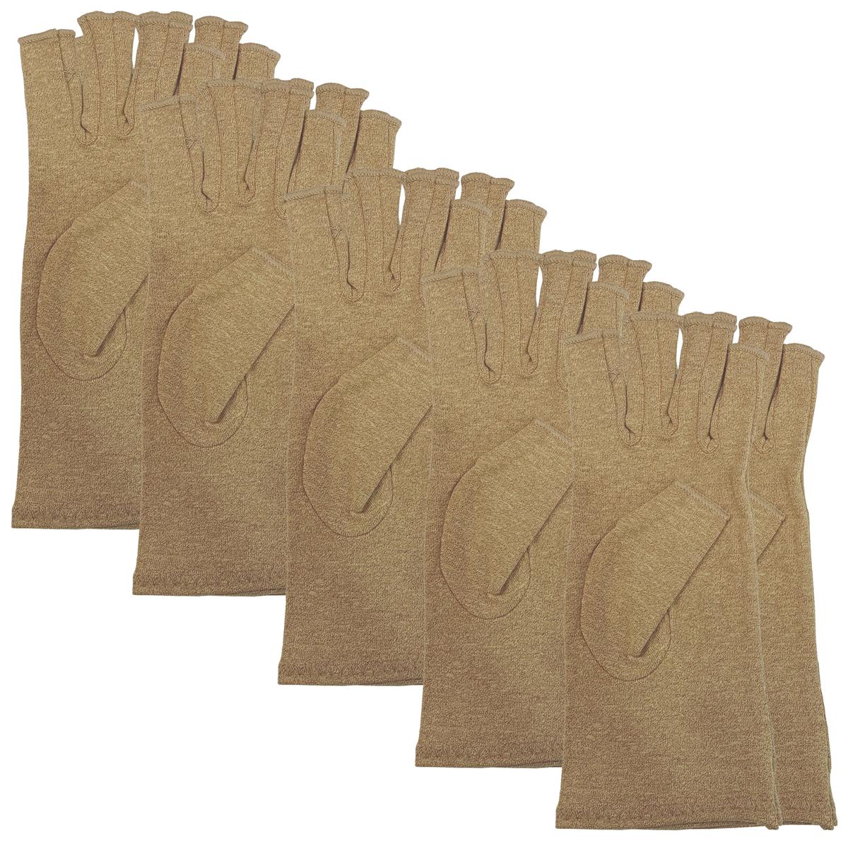 Foto 2 pulgar | Guantes De Compresión Con Agarre Mxahf-015 Fullmedix 5 Pares Beige