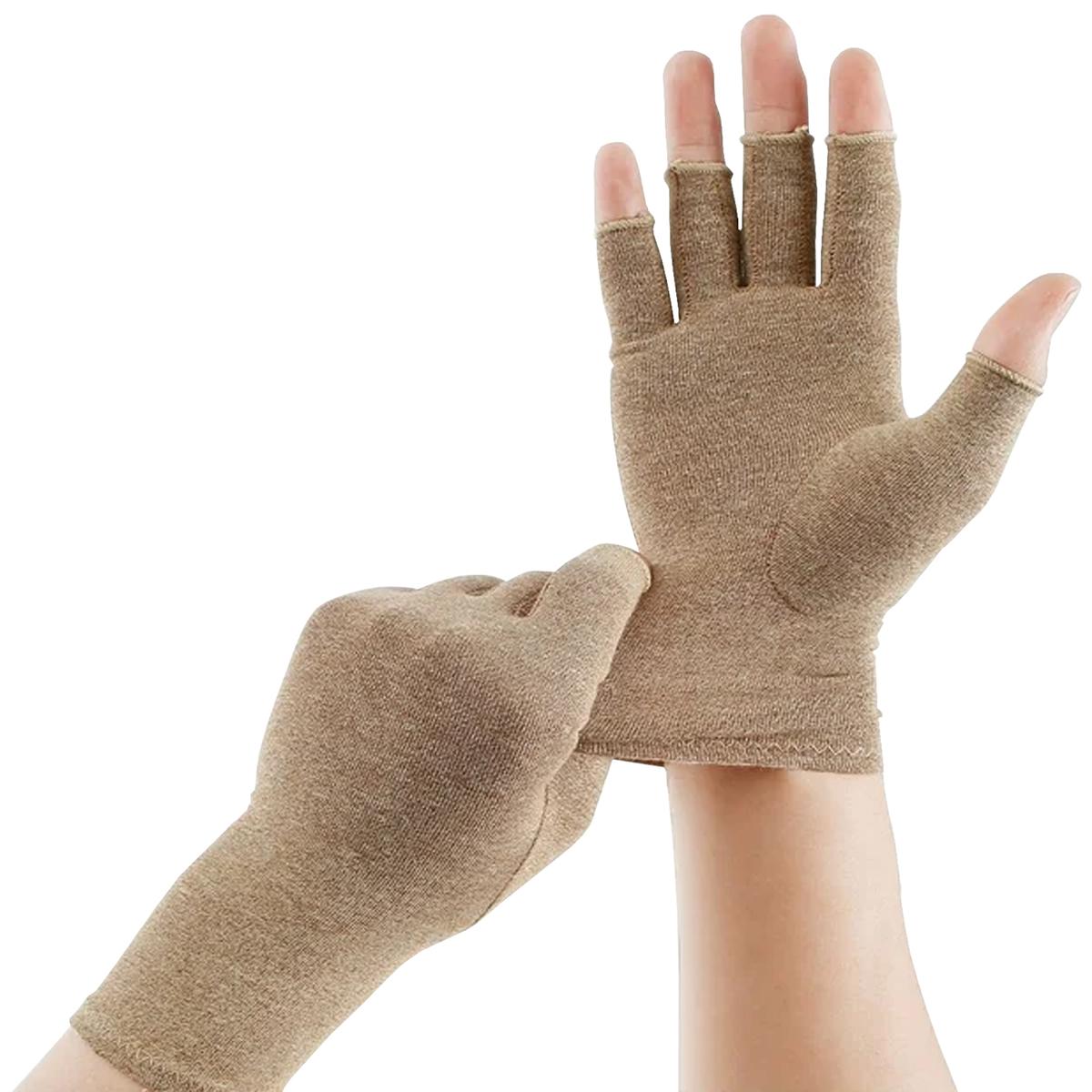 Foto 4 pulgar | Guantes De Compresión Con Agarre Mxahf-015 Fullmedix 5 Pares Beige