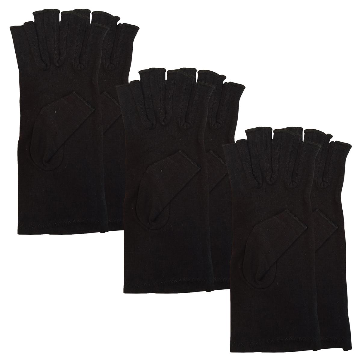 Foto 3 pulgar | Guantes Para Artritis Mxahb-003 Fullmedix 3 Pares Negro