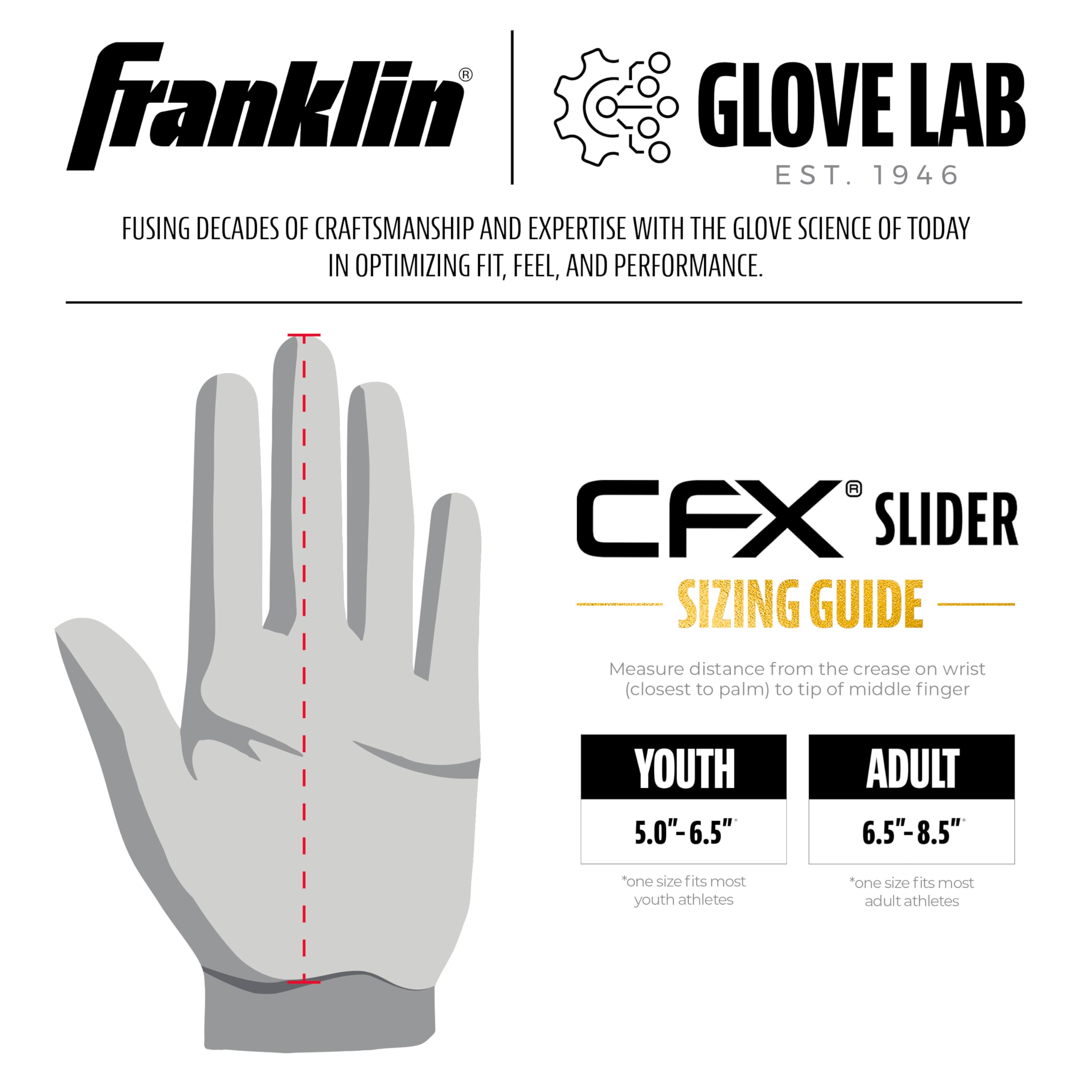 Foto 8 pulgar | Manopla Deslizante Franklin Sports Cfx Prt Para Béisbol Y Sóftbol Juvenil - Venta Internacional.