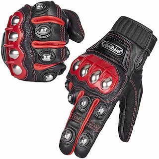 Foto 1 | Guantes De Moto Ilm De Acero Aleado Y Piel Con Nudillos Duros - Venta Internacional.