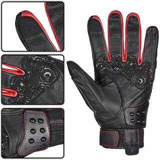 Foto 4 | Guantes De Moto Ilm De Acero Aleado Y Piel Con Nudillos Duros - Venta Internacional.