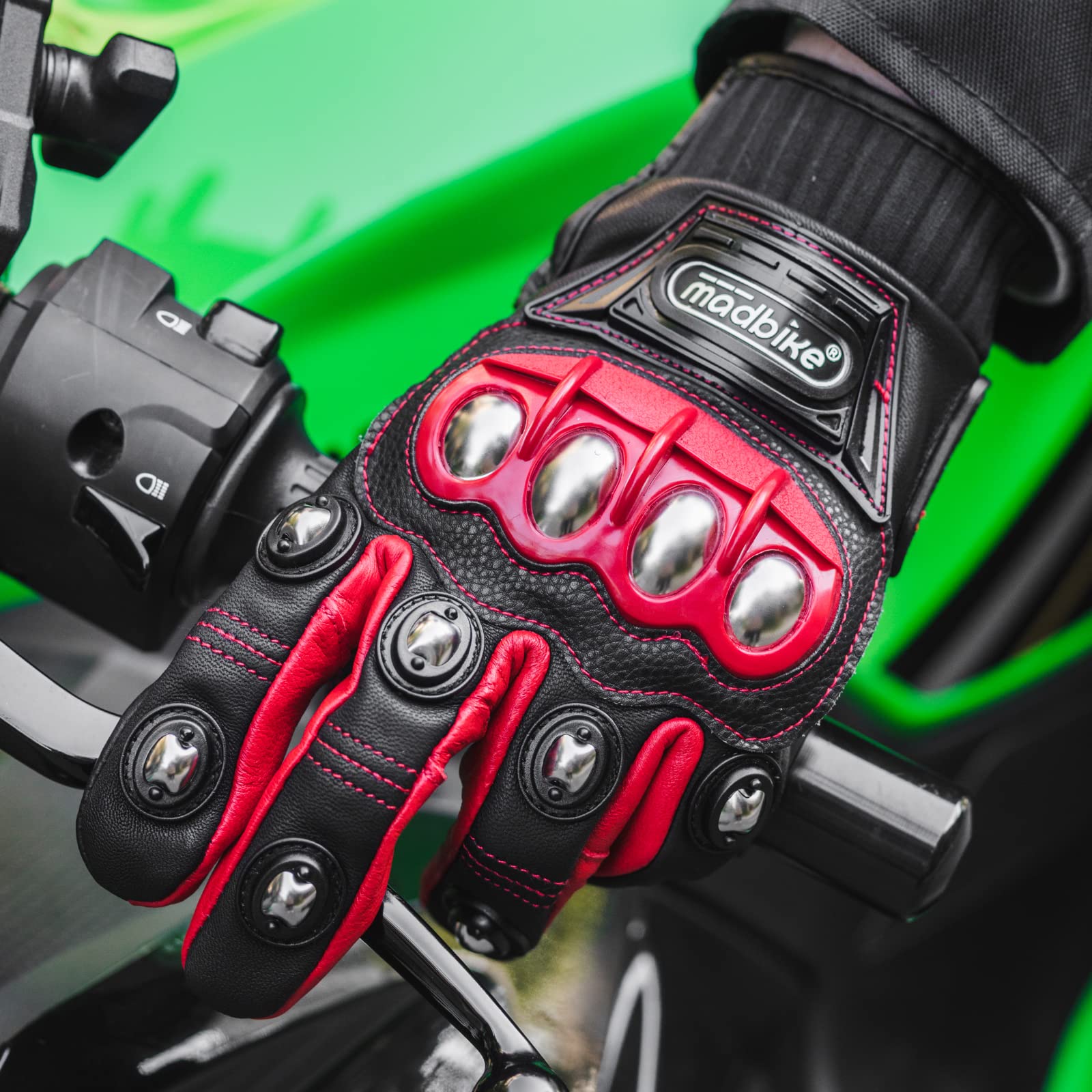 Foto 6 pulgar | Guantes De Moto Ilm De Acero Aleado Y Piel Con Nudillos Duros - Venta Internacional.