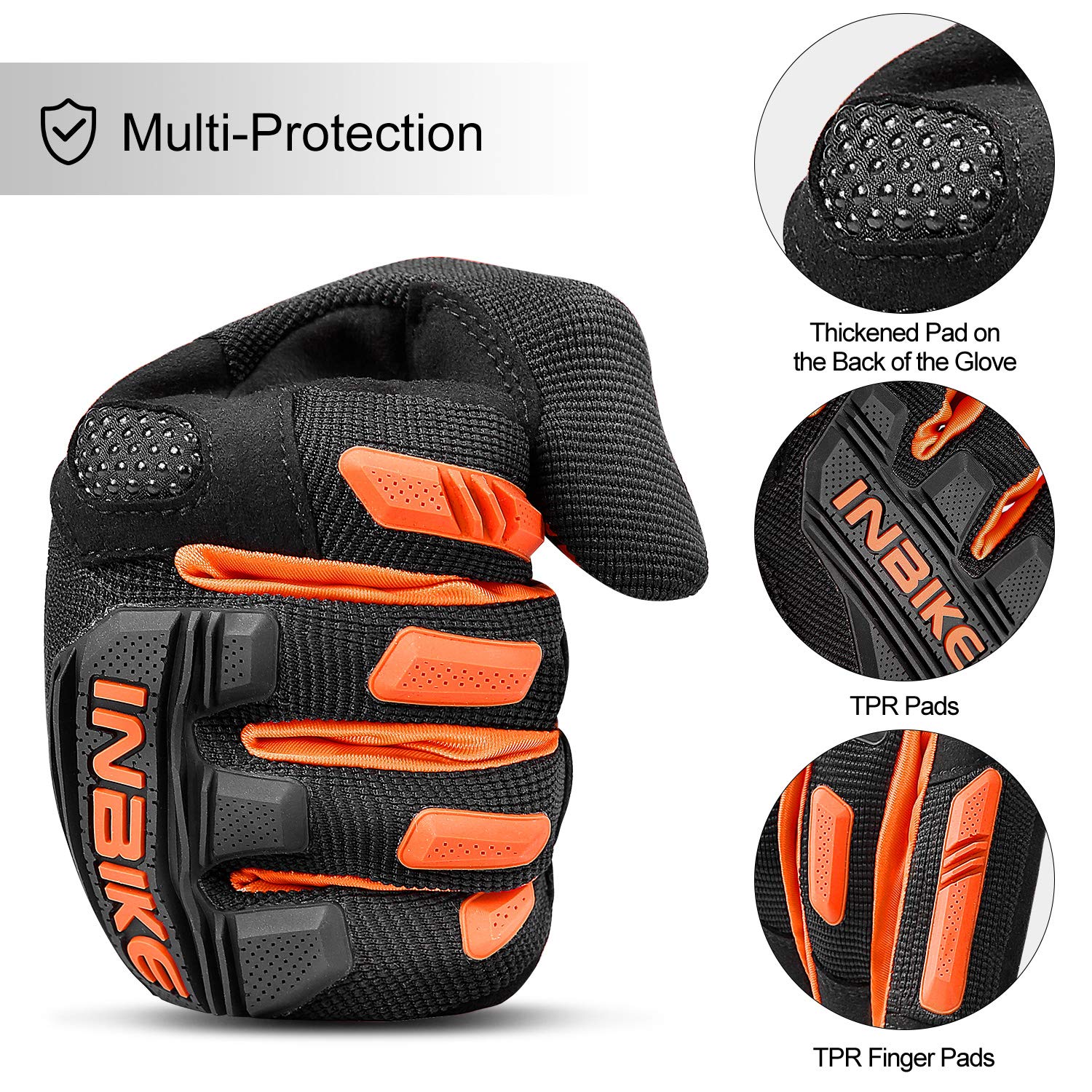 Foto 5 pulgar | Guantes De Bicicleta De Montaña Inbike Con Pantalla Táctil, Acolchados Gruesos En Eva - Venta Internacional.