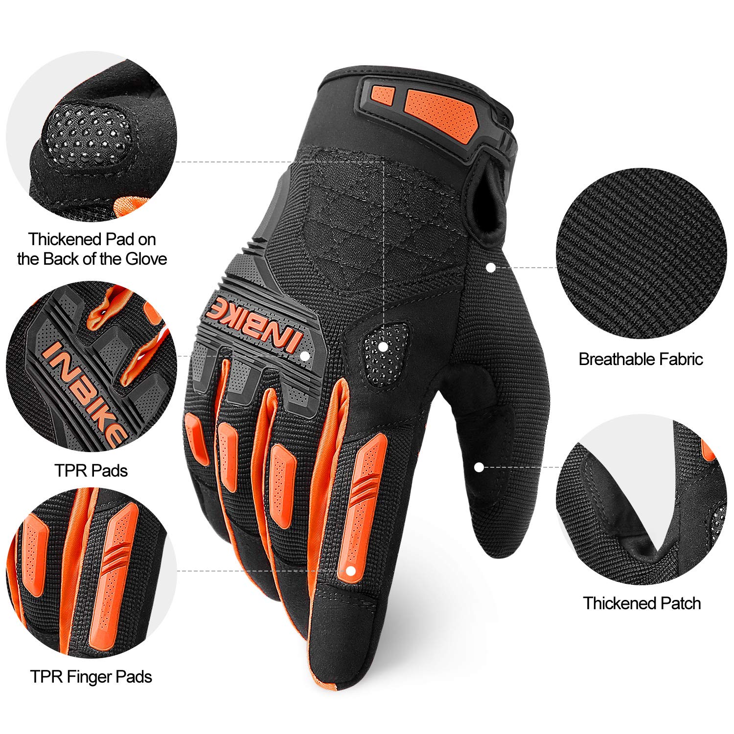 Foto 6 pulgar | Guantes De Bicicleta De Montaña Inbike Con Pantalla Táctil, Acolchados Gruesos En Eva - Venta Internacional.