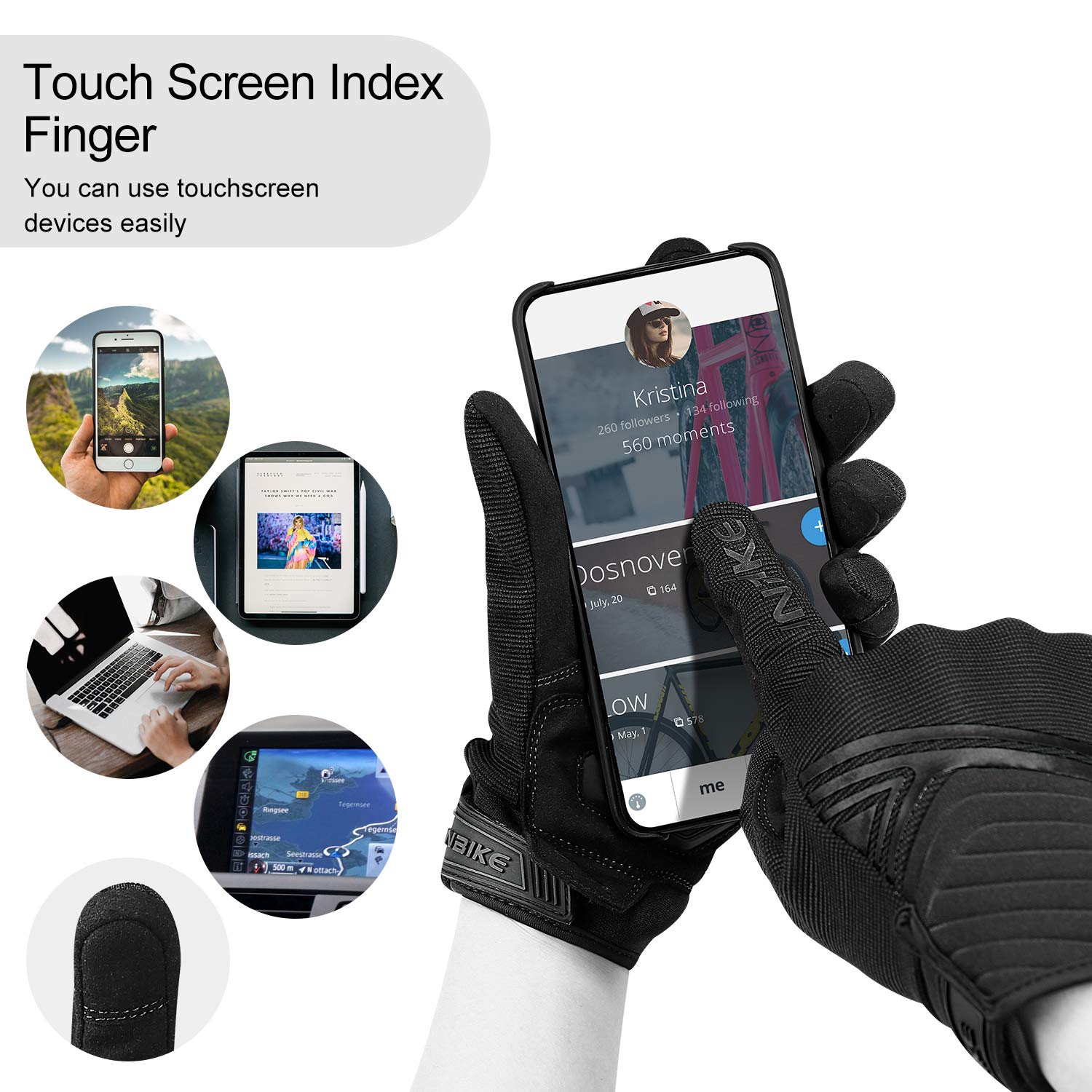 Foto 5 pulgar | Guantes De Moto Inbike Con Pantalla Táctil Transpirable Para Adultos - Venta Internacional.