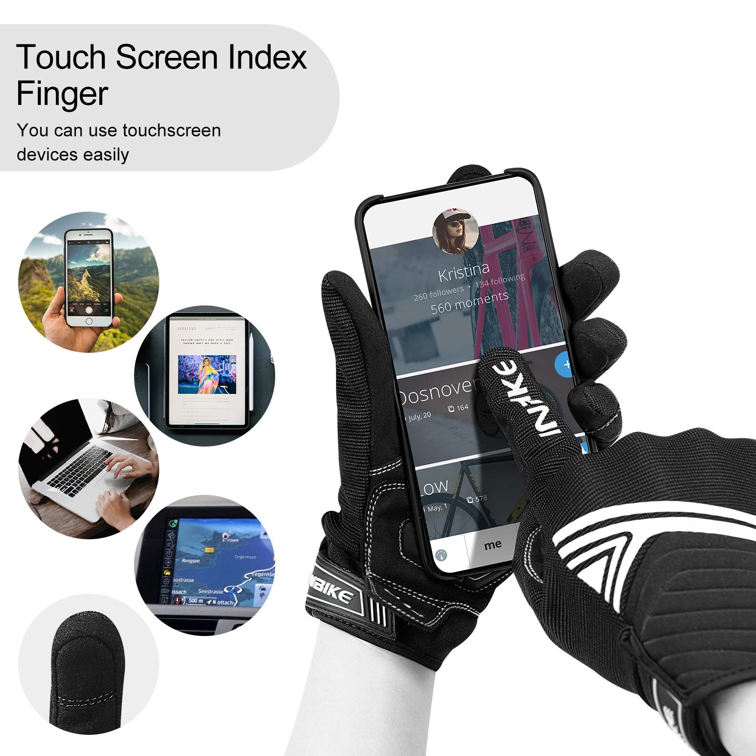 Foto 5 pulgar | Guantes De Moto Inbike, Transpirables, Con Pantalla Táctil Tp Para Adultos - Venta Internacional.