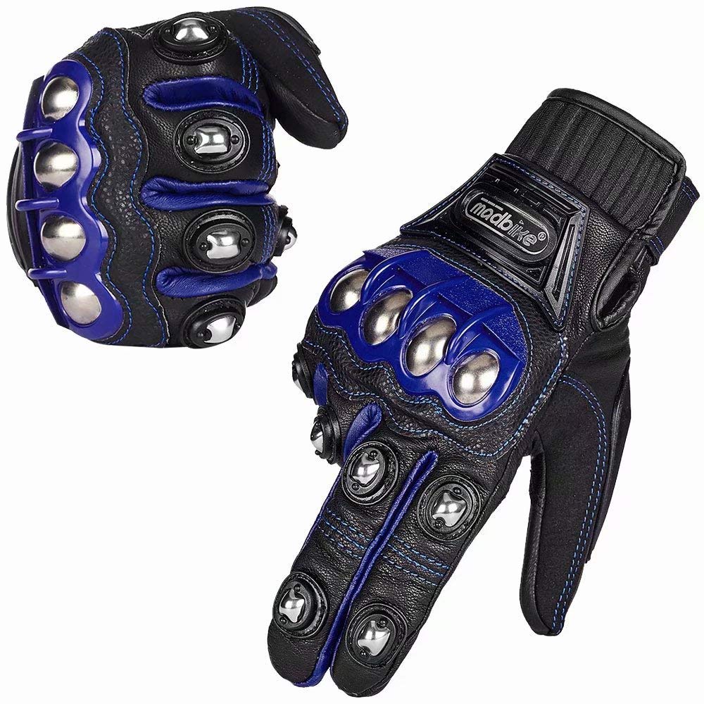 Foto 2 pulgar | Guantes Ilm, Aleación De Acero, Piel, Nudillos Duros, Pantalla Táctil, Color Azul L - Venta Internacional.