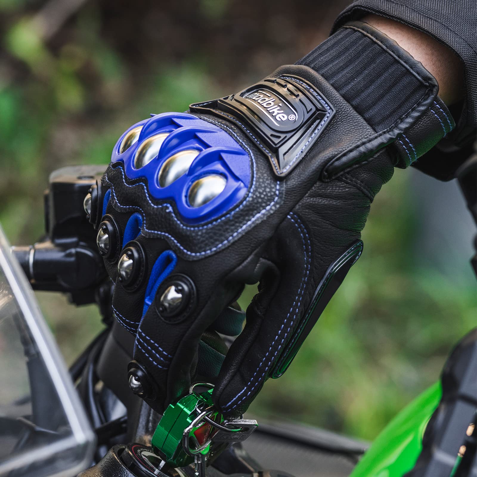 Foto 6 pulgar | Guantes Ilm, Aleación De Acero, Piel, Nudillos Duros, Pantalla Táctil, Color Azul L - Venta Internacional.